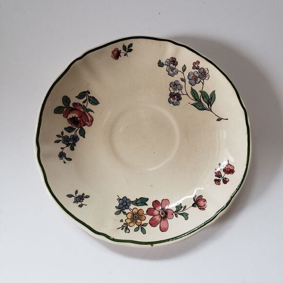 Old Abbey Sprays Cup and Saucer Made in Saar Basin - Picture 7 of 11